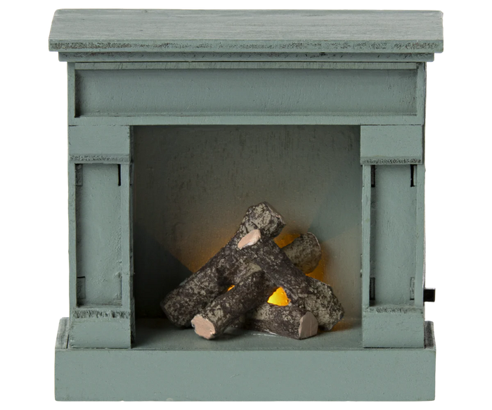 Maileg Blue Vintage Fireplace | Mouse