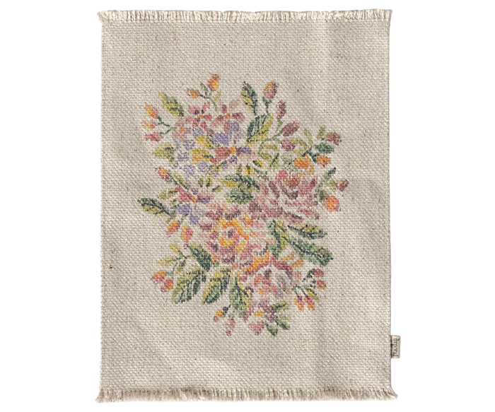 Maileg Rug, Miniature, Large - Flowers