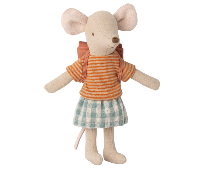 Maileg Tricycle Mouse with Rose Bag | Big Sister