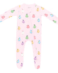 Zippered Footie | Pastel Ghost