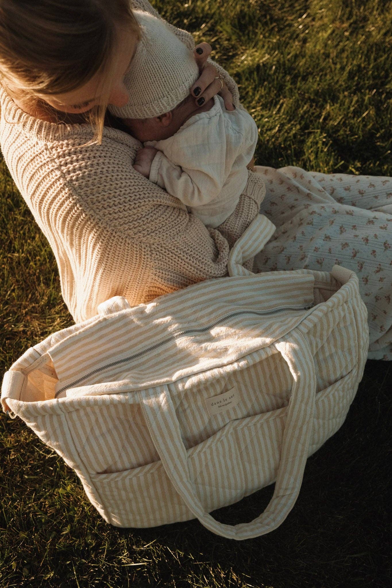 Diaper Bag | Blue Striped