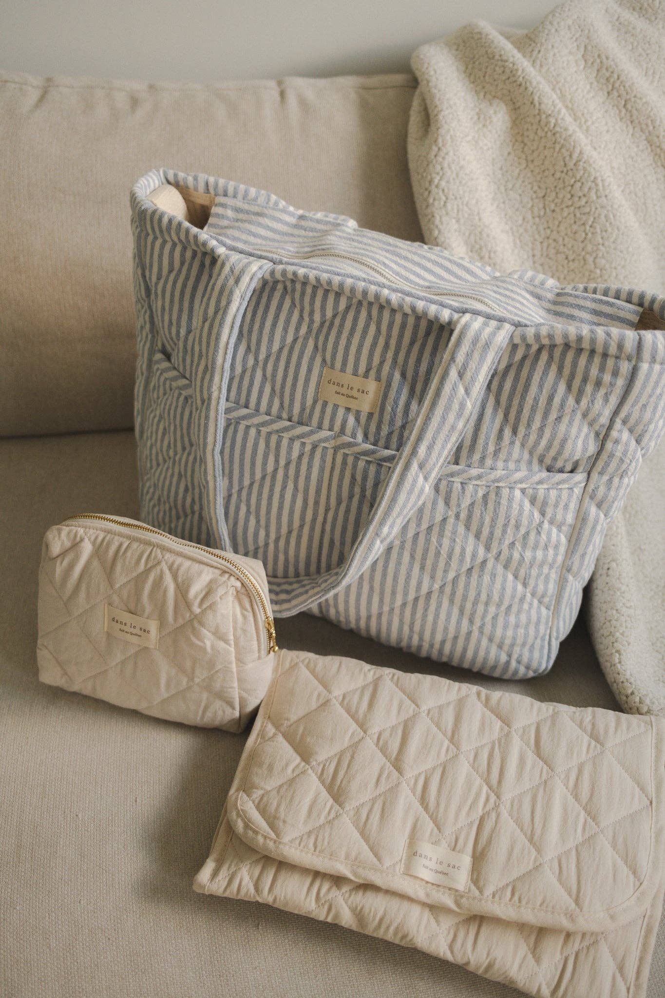 Diaper Bag | Blue Striped