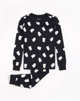 Ghosts Glow in the Dark Print on Black PJ Set