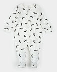 Bats Glow in the Dark Print on Off-White Sleeper