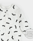 Bats Glow in the Dark Print on Off-White Sleeper