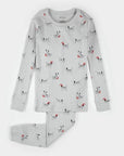Firefighter Dalmatian Print on Light Grey PJ Set