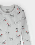 Firefighter Dalmatian Print on Light Grey PJ Set