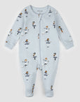Figure Skating Print on Pearl Blue Sleeper