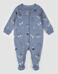 Cozy Winter Accessories Print on Blue Sleeper