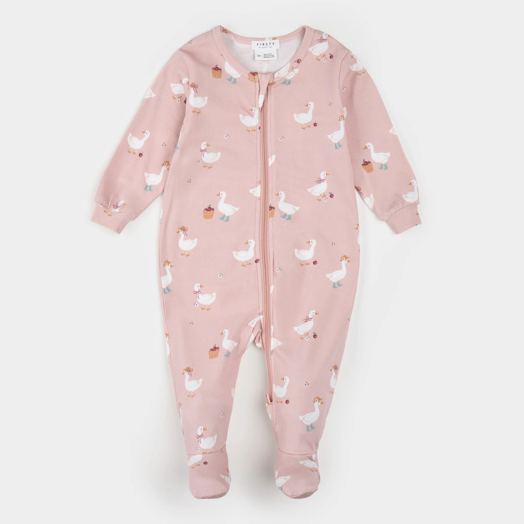 Dress-Up Duck Print on Primrose LunaKnit Sleeper