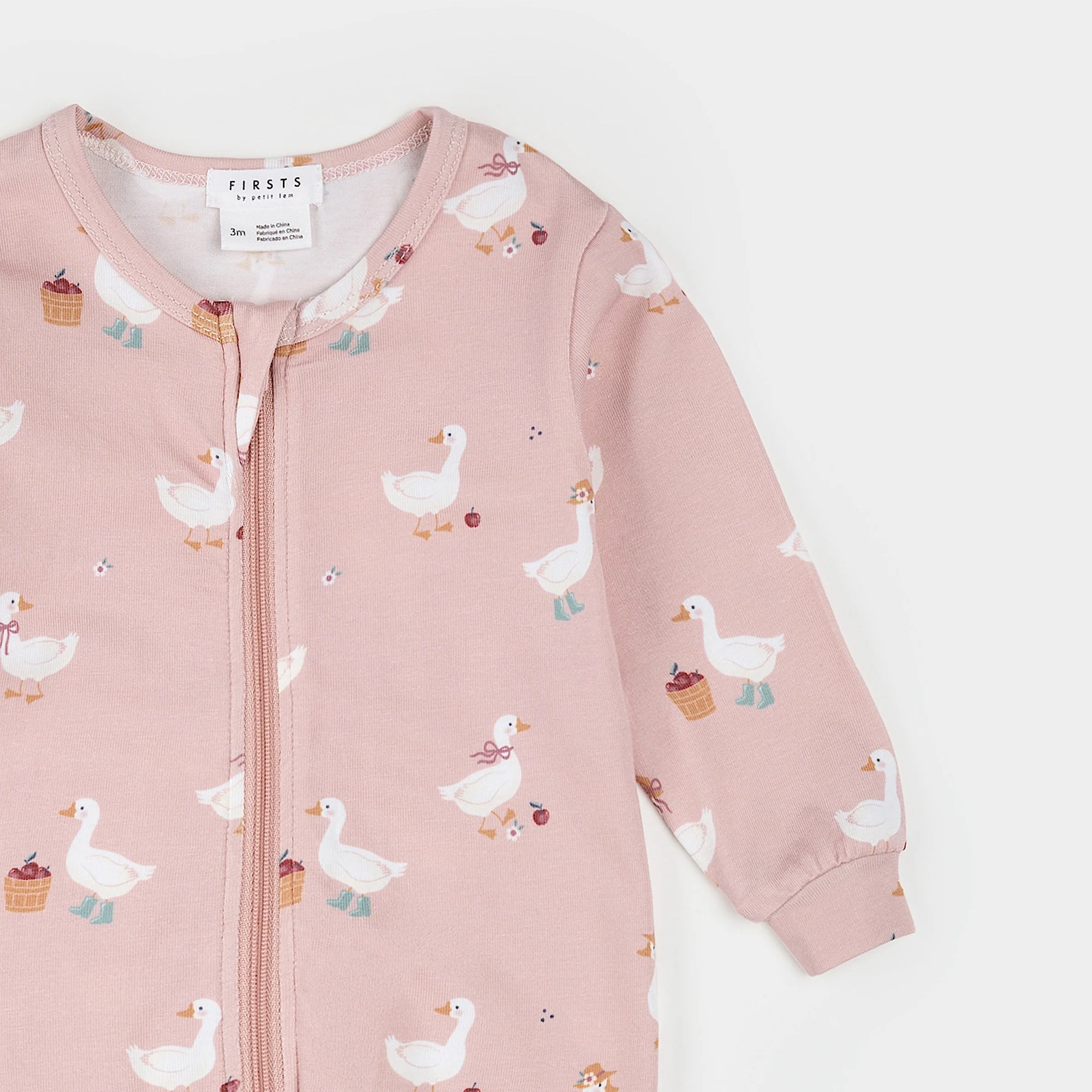 Dress-Up Duck Print on Primrose LunaKnit Sleeper