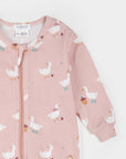 Dress-Up Duck Print on Primrose LunaKnit Sleeper