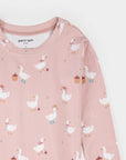 Dress Up Duck Print on Primrose LunaKnit PJ Set