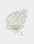 Strawberry Gingham Print Bonnet Hat