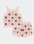 Strawberry Knit Short Set