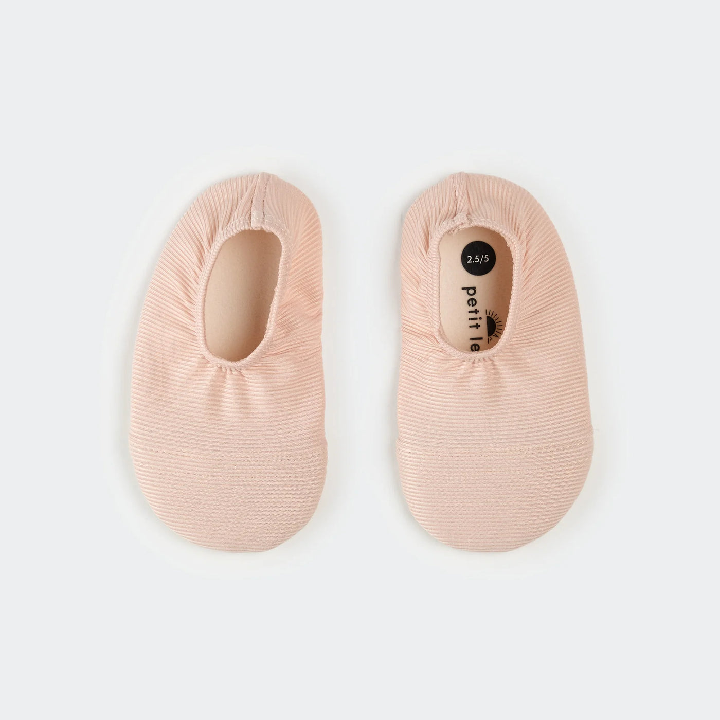 Petit Lem Rose Ribbed Swim Slippers