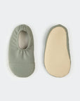 Green Ribbed Swim Slippers