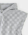 Faded Blue Checkerboard Beach Poncho