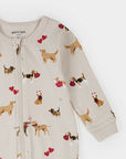 Puppy Love Print on Beige Sleeper