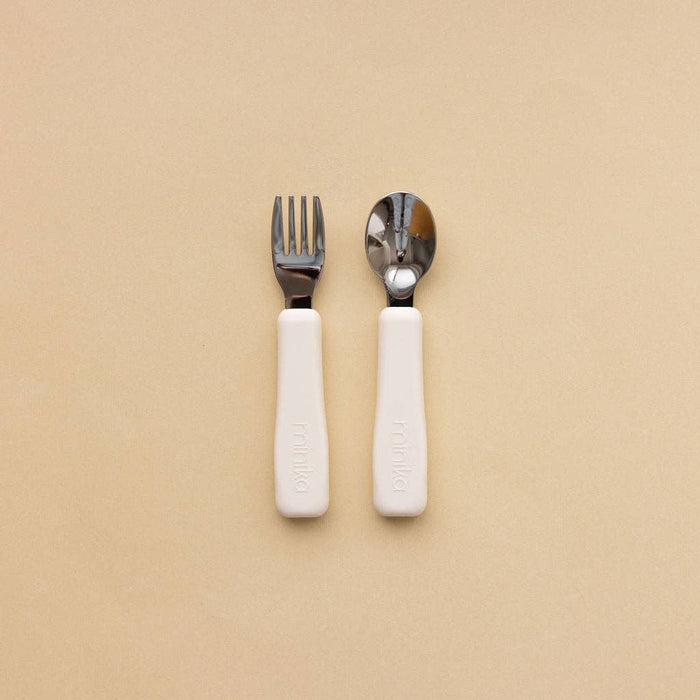 Fork & Spoon Set | Shell