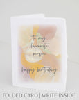 Favorite Person Happy Birthday Card
