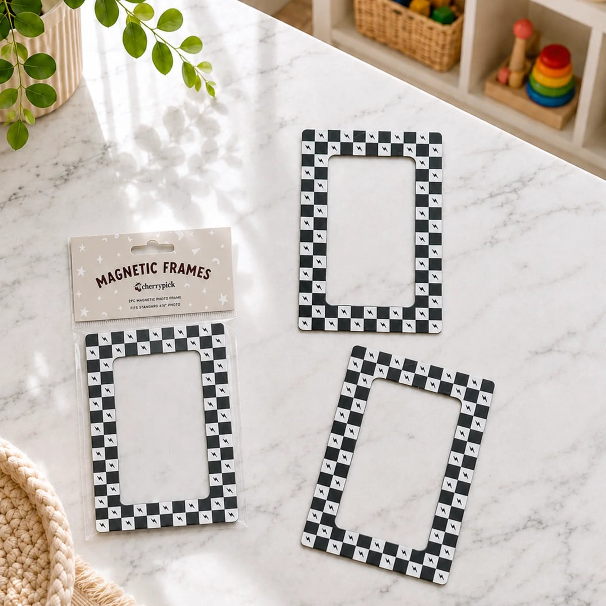 Magnetic Photo Frames | Checkered Bolts