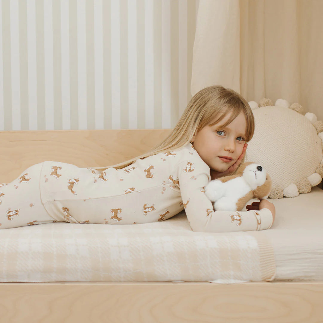 Corgi Print on Antique White PJ Set