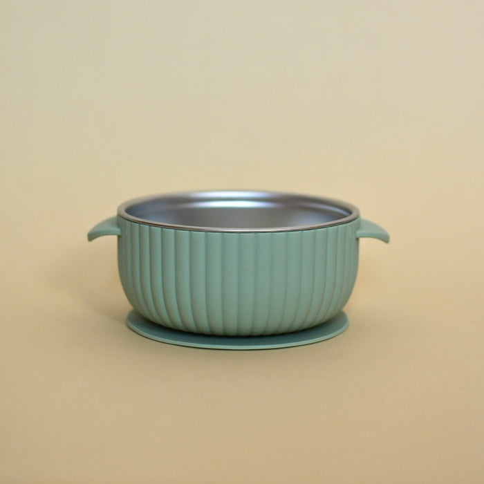 Stainless & Silicone Bowl | Sage