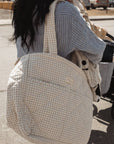 Diaper Bag | Beige Gingham