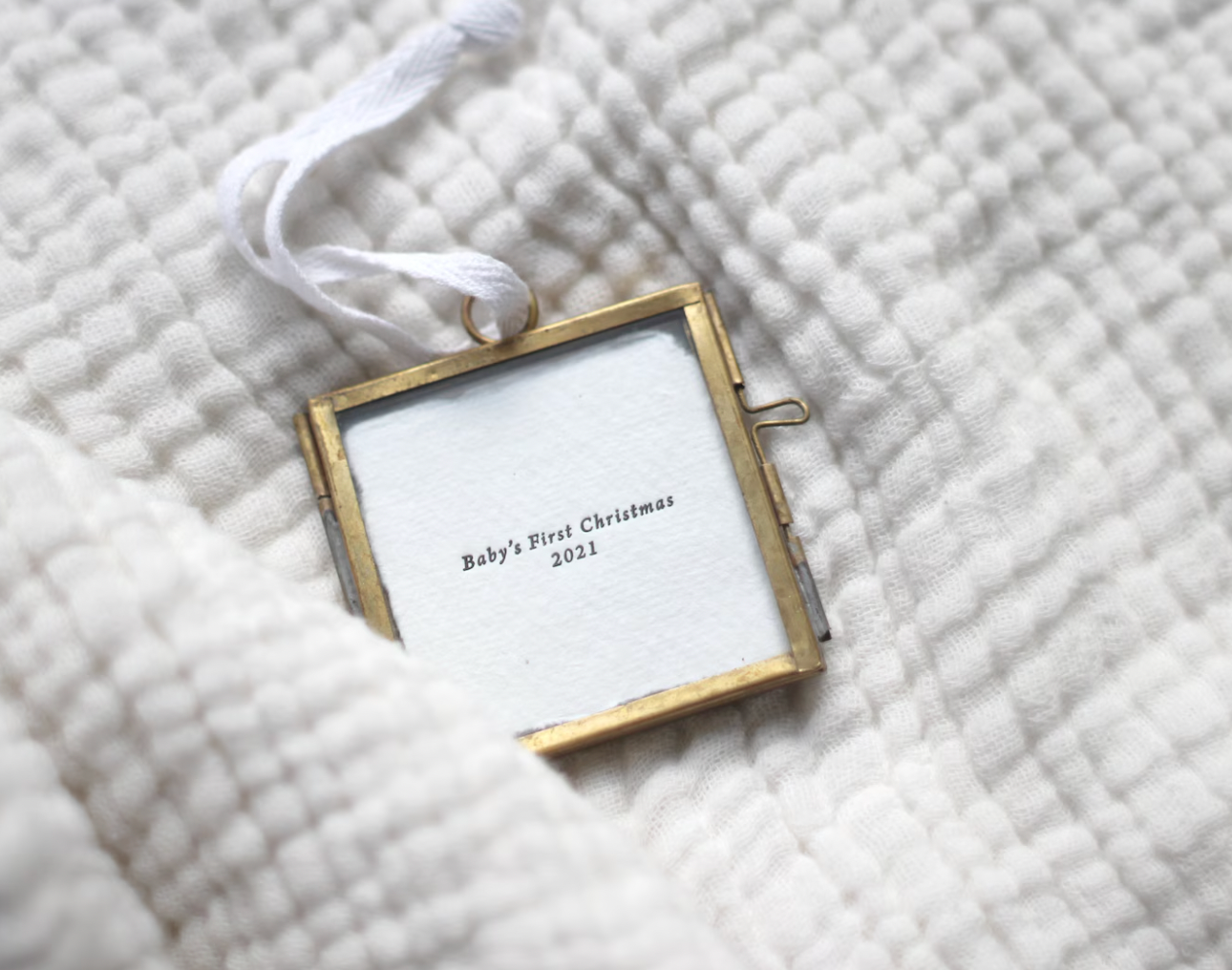 Mini Frame Christmas Ornament | Baby&#39;s First Christmas 2025