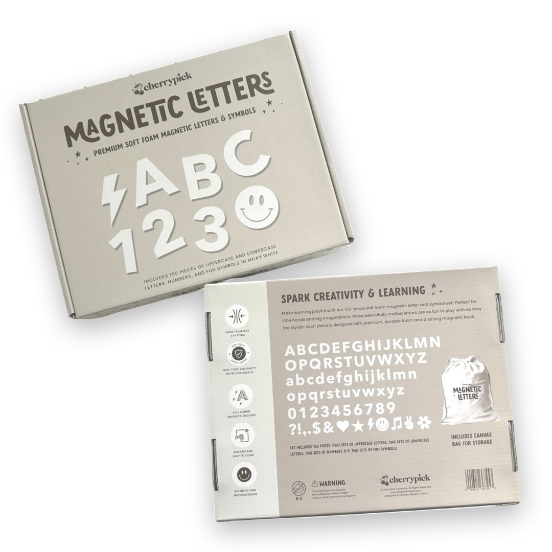 Soft Foam Magnetic Letters &amp; Symbols | Milky White