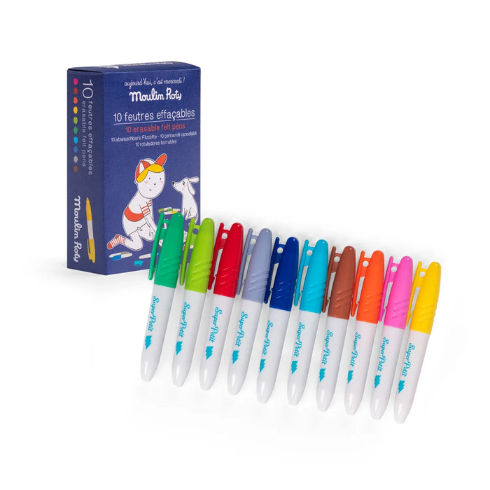 Aujourd'hui C'est Mercredi | 10 Erasable Felt Pens