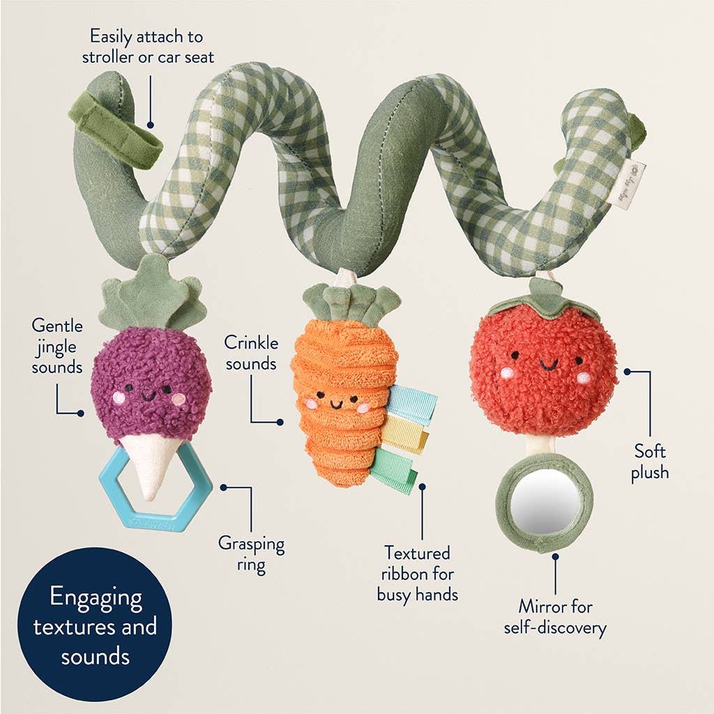 Spiral Car Seat Activity Toy | Veggie