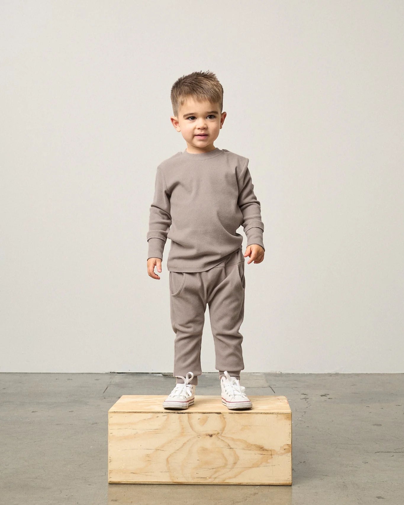 Ribbed Jogger | Mushroom