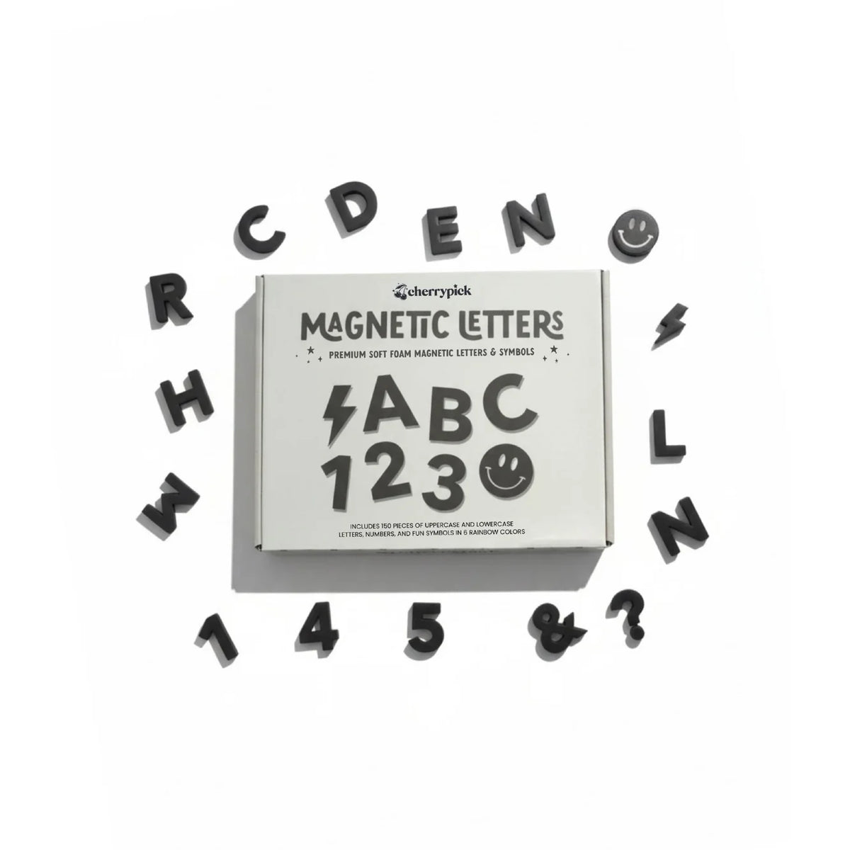 Soft Foam Magnetic Letters & Symbols | Black
