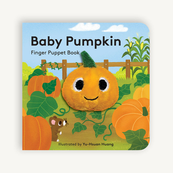 Baby Pumpkin: Finger Puppet Book cover with a plush pumpkin finger puppet