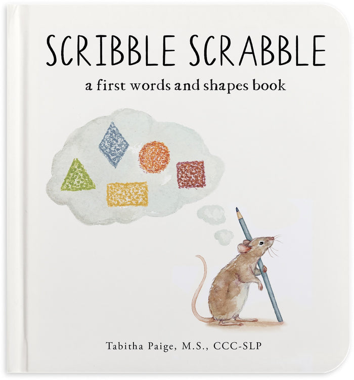 Scribble Scrabble: A Board Book of First Words and Shapes for Growing Minds