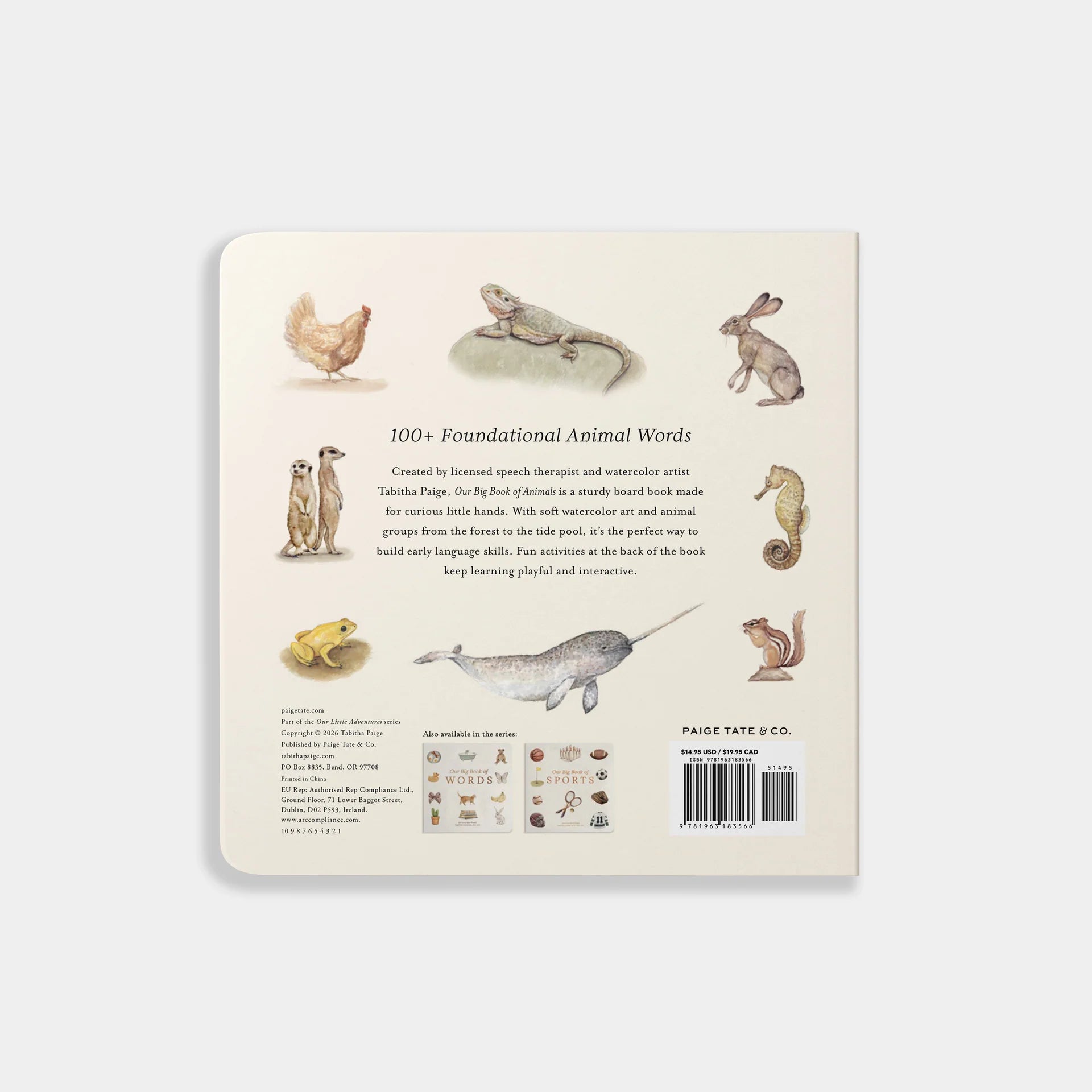 Our Big Book of Animals: A Collection of 100+ Foundational Words for Language Development