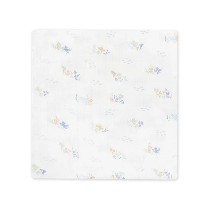 Organic Baby Muslin Swaddle | Coastline