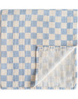 Organic Cotton Muslin Swaddle Blanket | Blue Check