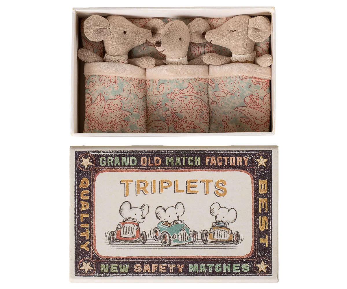 Triplets in Matchbox | Checker (Baby Mice)