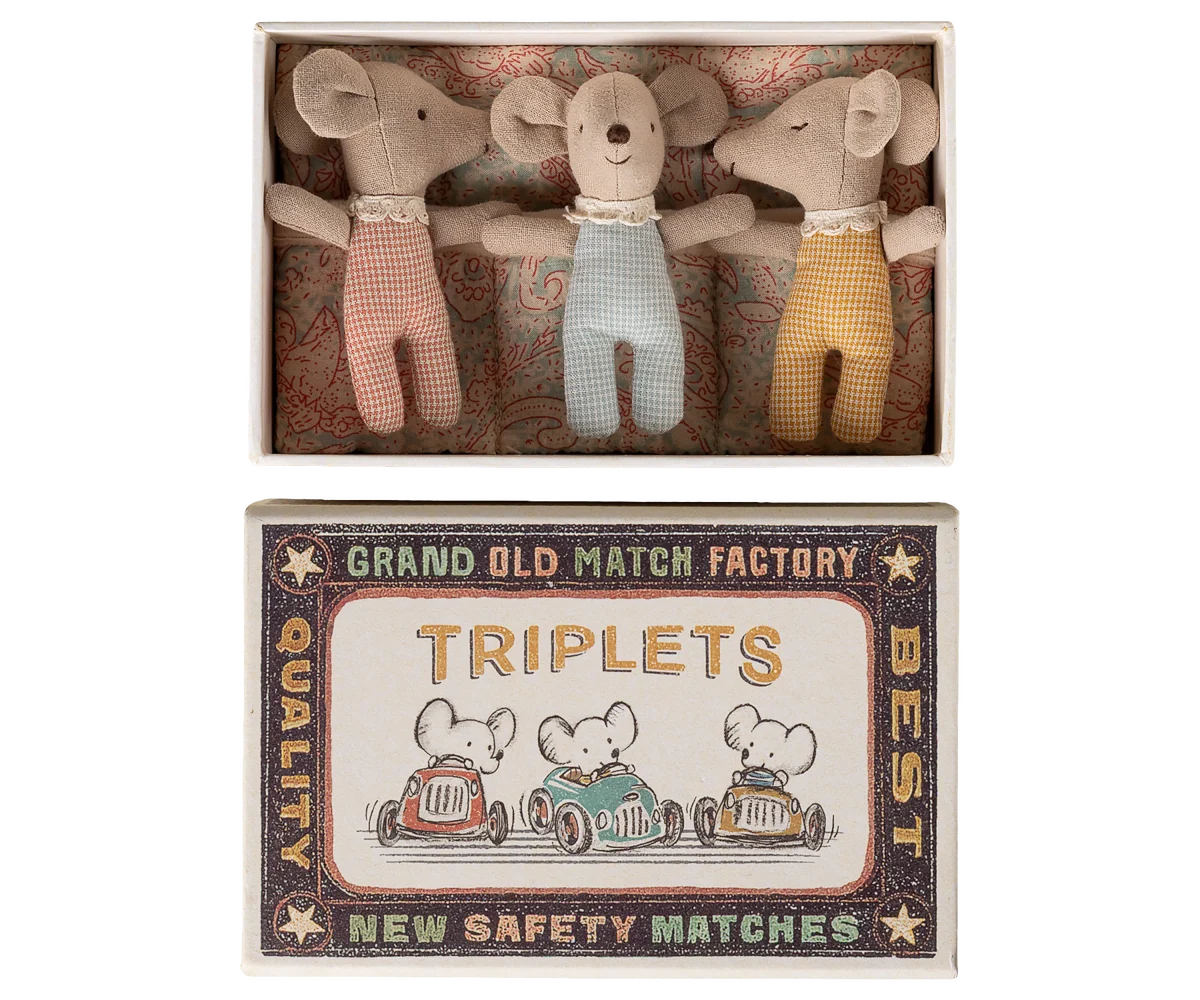 Triplets in Matchbox | Checker (Baby Mice)