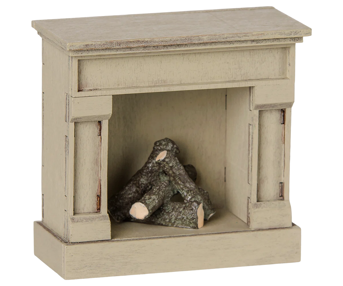 Maileg Off White Fireplace | Mouse