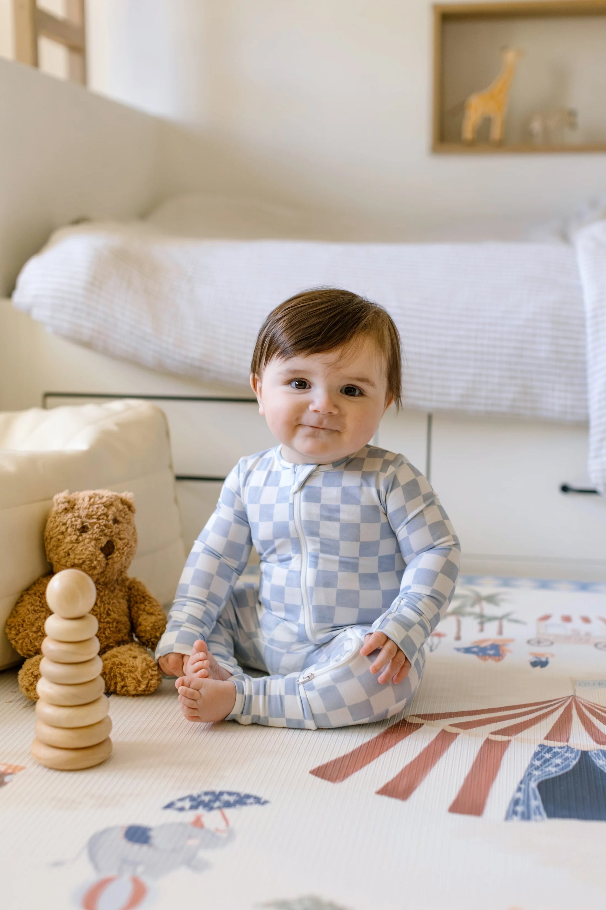 Bamboo Sleeper | Blue Check
