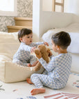 Two-Piece Bamboo Pajamas | Blue Check