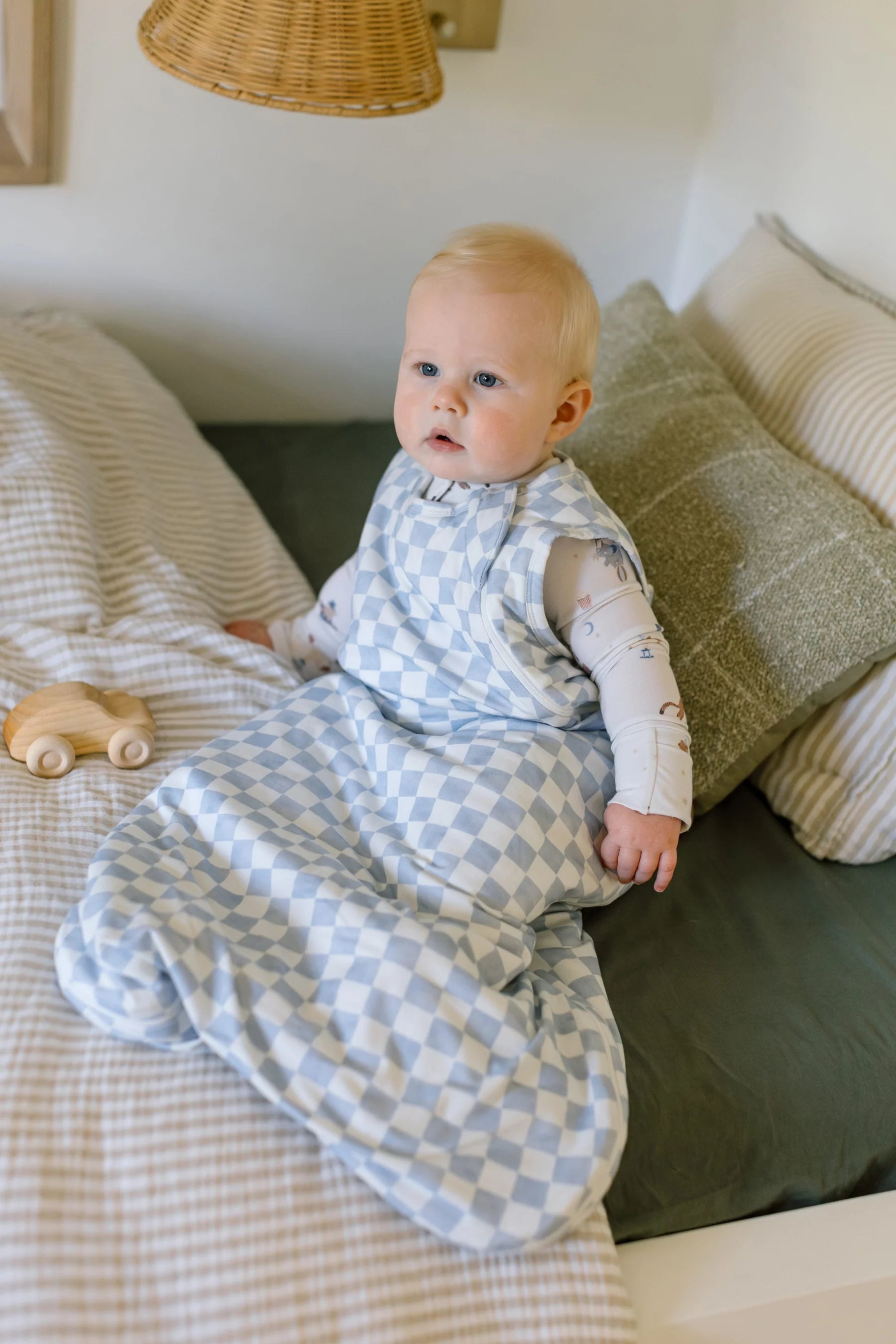 Bamboo Sleep Sack 1.0 TOG | Blue Check