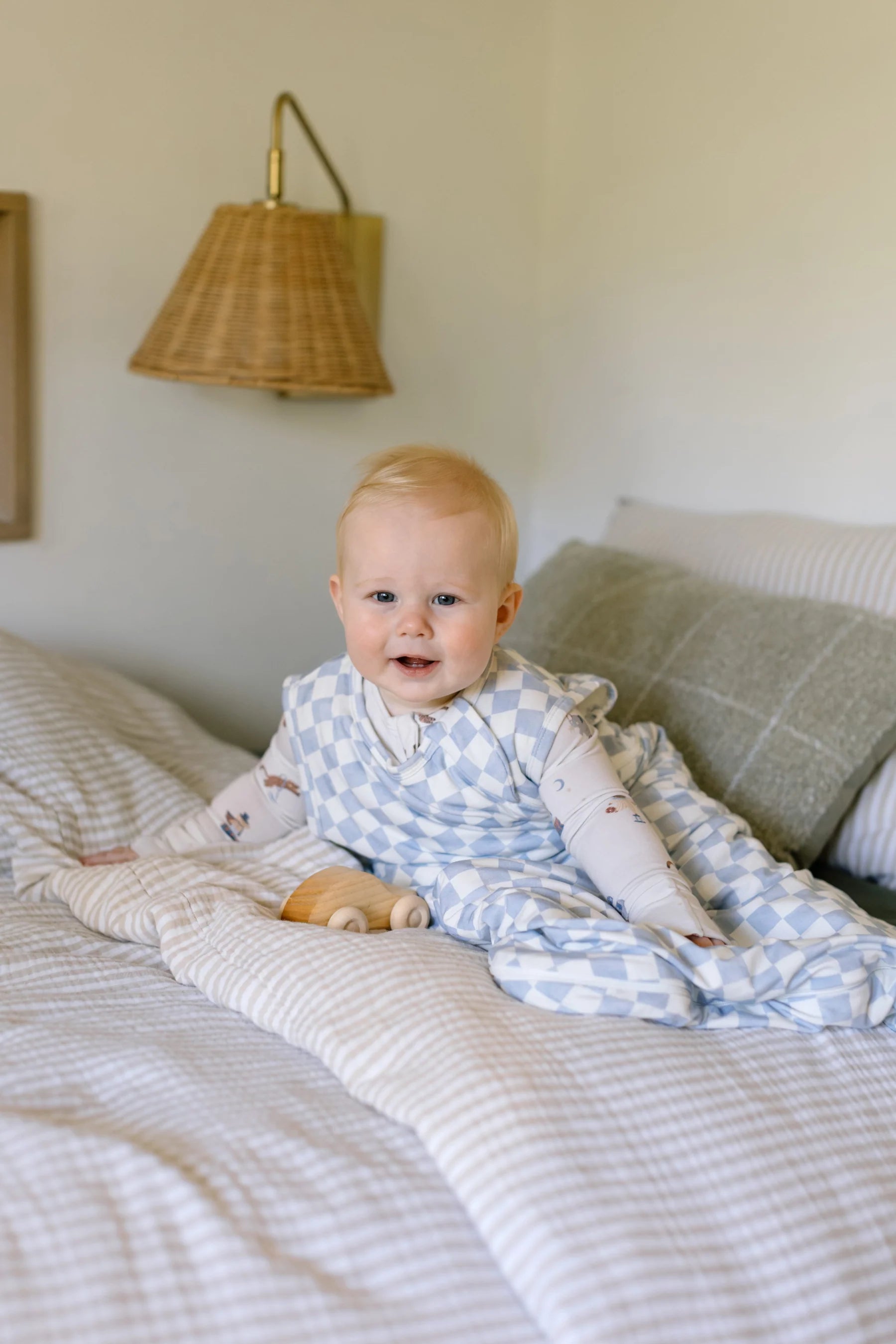 Bamboo Sleep Sack 1.0 TOG | Blue Check
