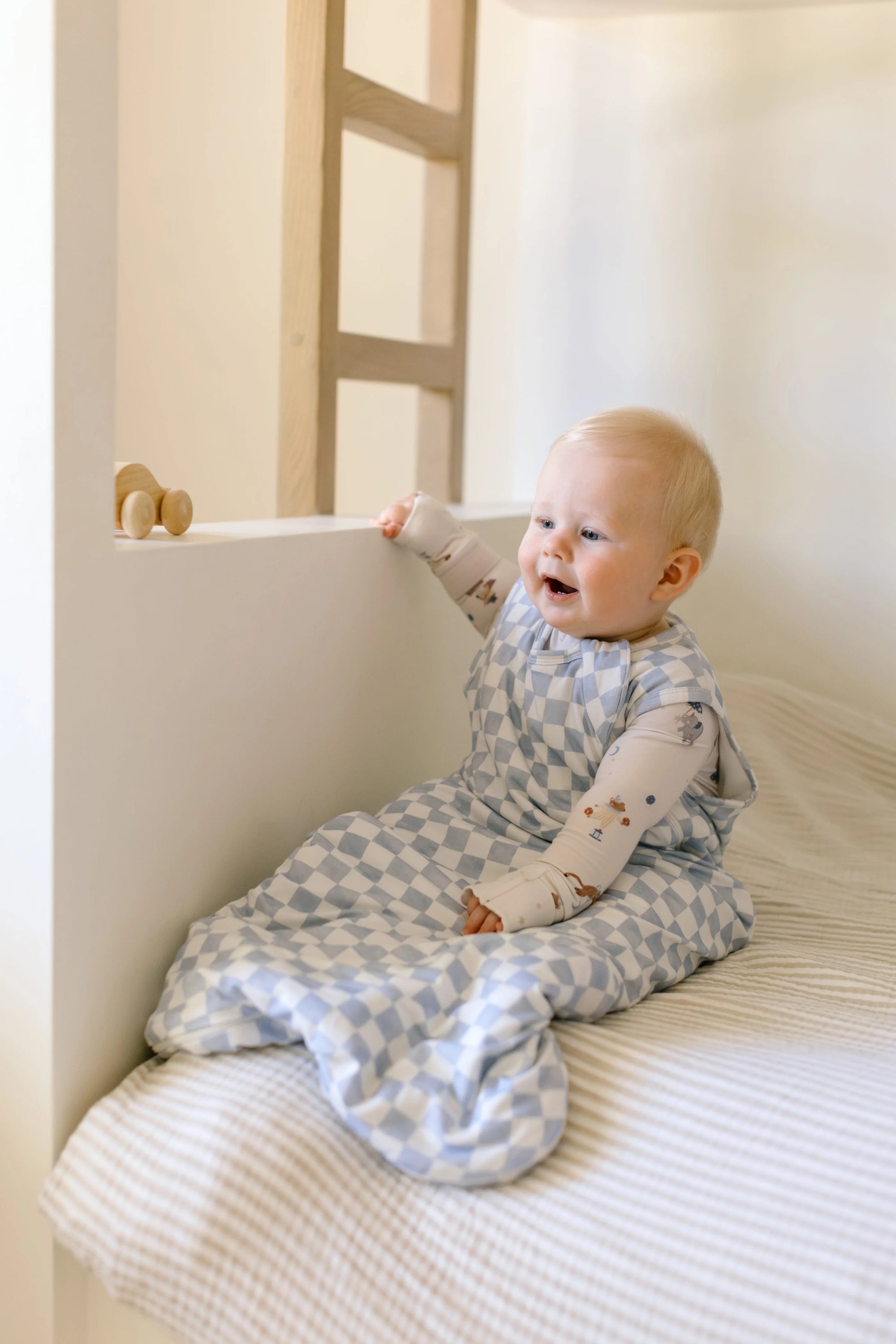 Bamboo Sleep Sack 1.0 TOG | Blue Check