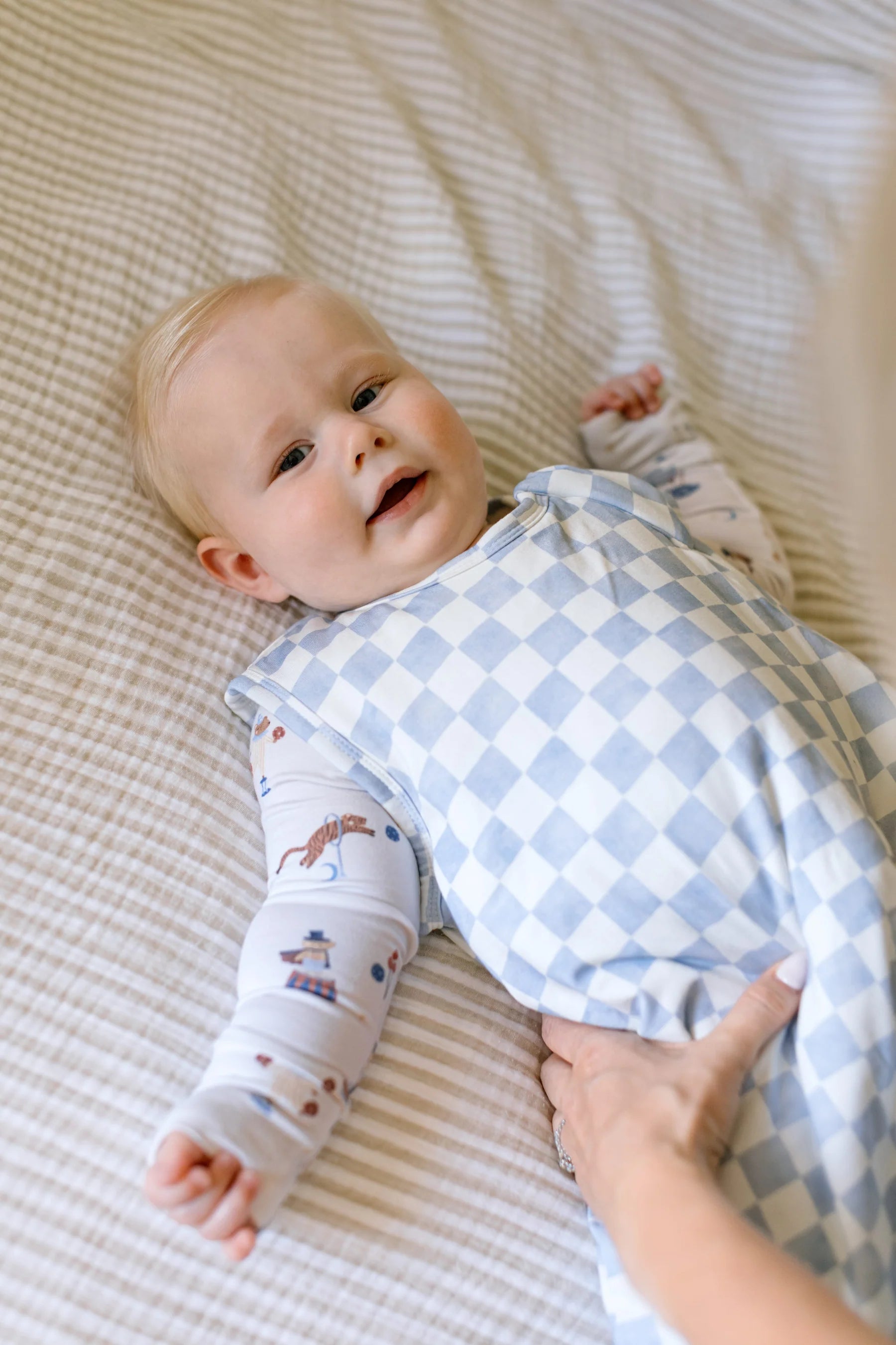 Bamboo Sleep Sack 1.0 TOG | Blue Check