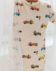 Two-Piece Ribbed Bamboo Pajamas | Race Car
